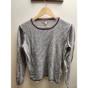 Philosophy Cashmere Women's Gray Crew Neck Long Sleeve Sweater Size L